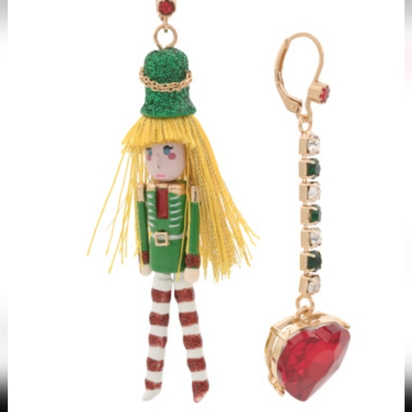 Betsey Johnson Nutcracker Girl Mismatch Earrings - Picture 1 of 1